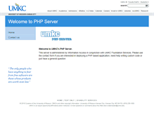 Tablet Screenshot of php.umkc.edu