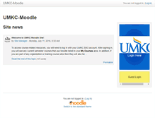 Tablet Screenshot of moodle.umkc.edu